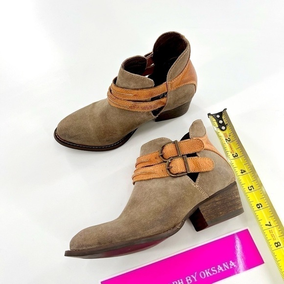 Rebels Sz 6 Boho Double Strap Ankle Booties Anthropologie - Picture 6 of 13